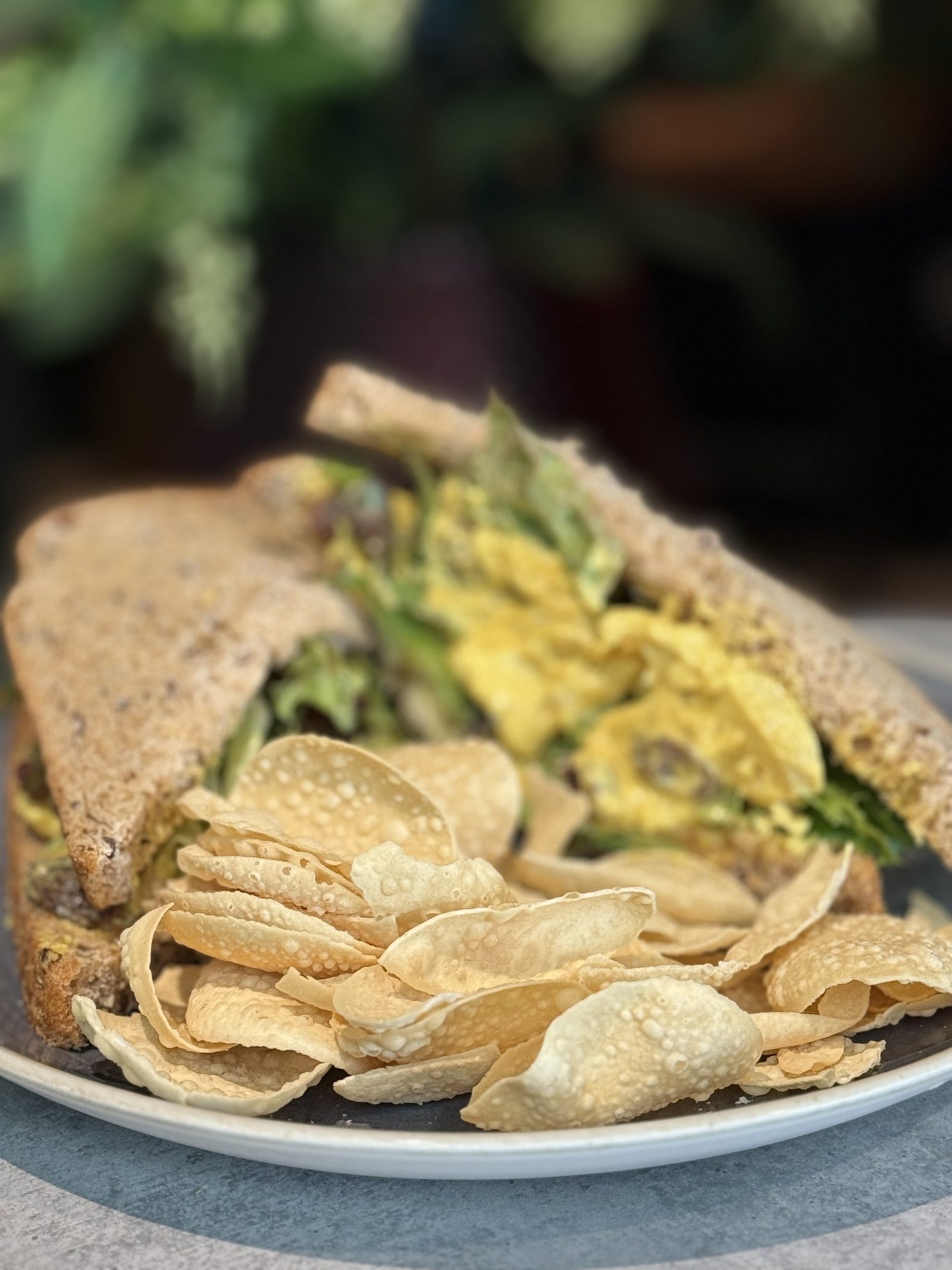 Coronation chicken sandwich