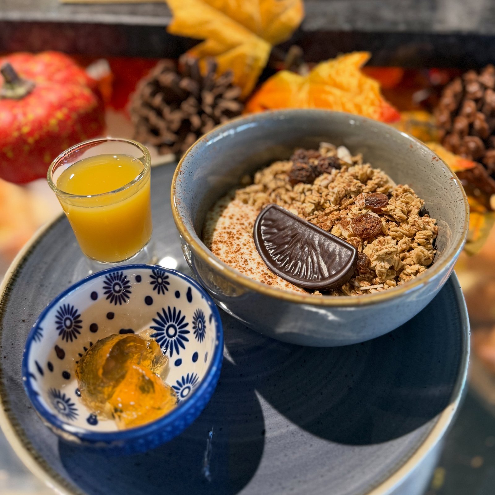 Chocolate orange granola bowl
